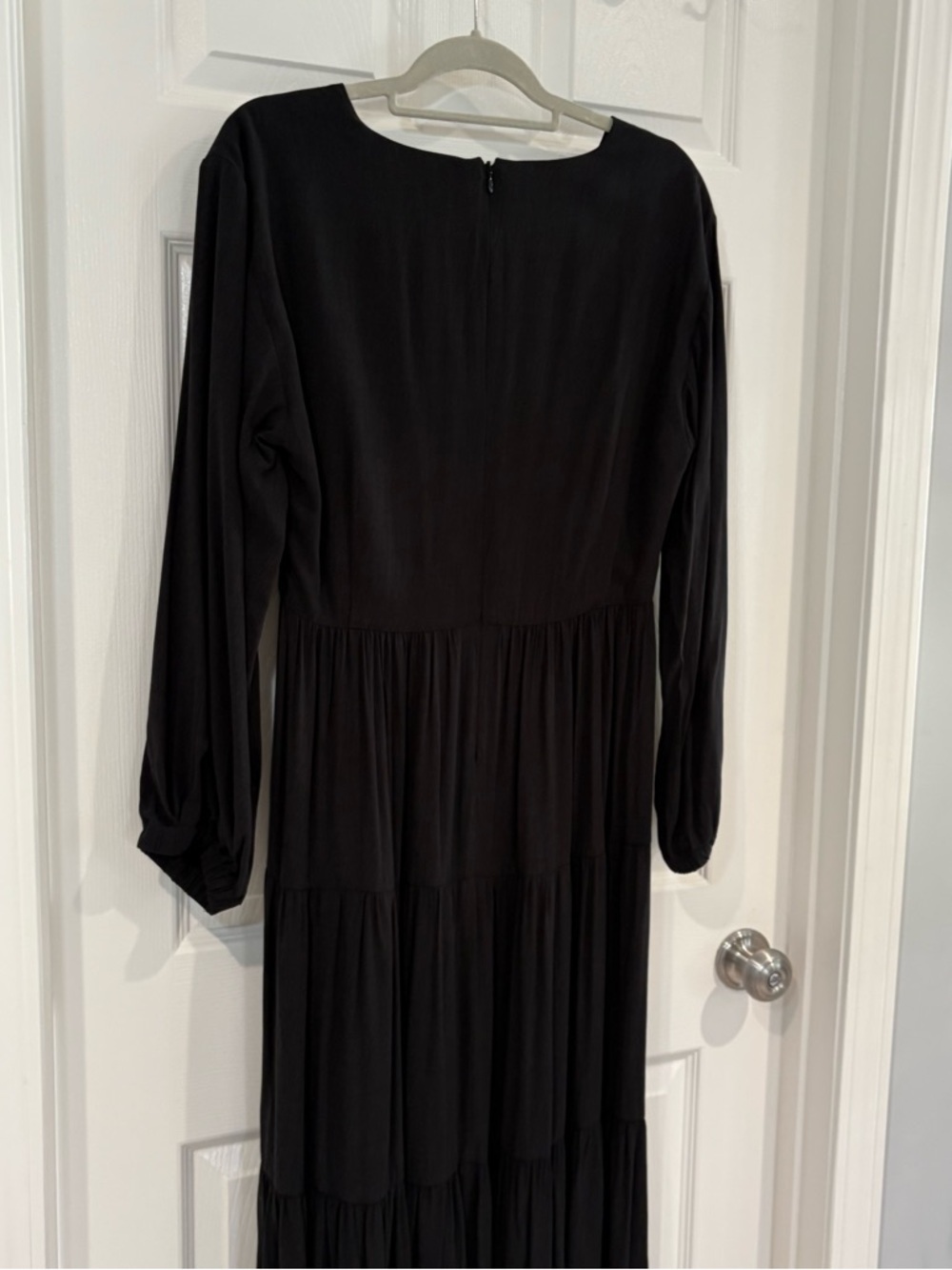 Madewell Lusterweave Black Long Sleeve Tiered Whimsigoth Cut Out Dress Sz 8 NWT - Picture 13 of 16